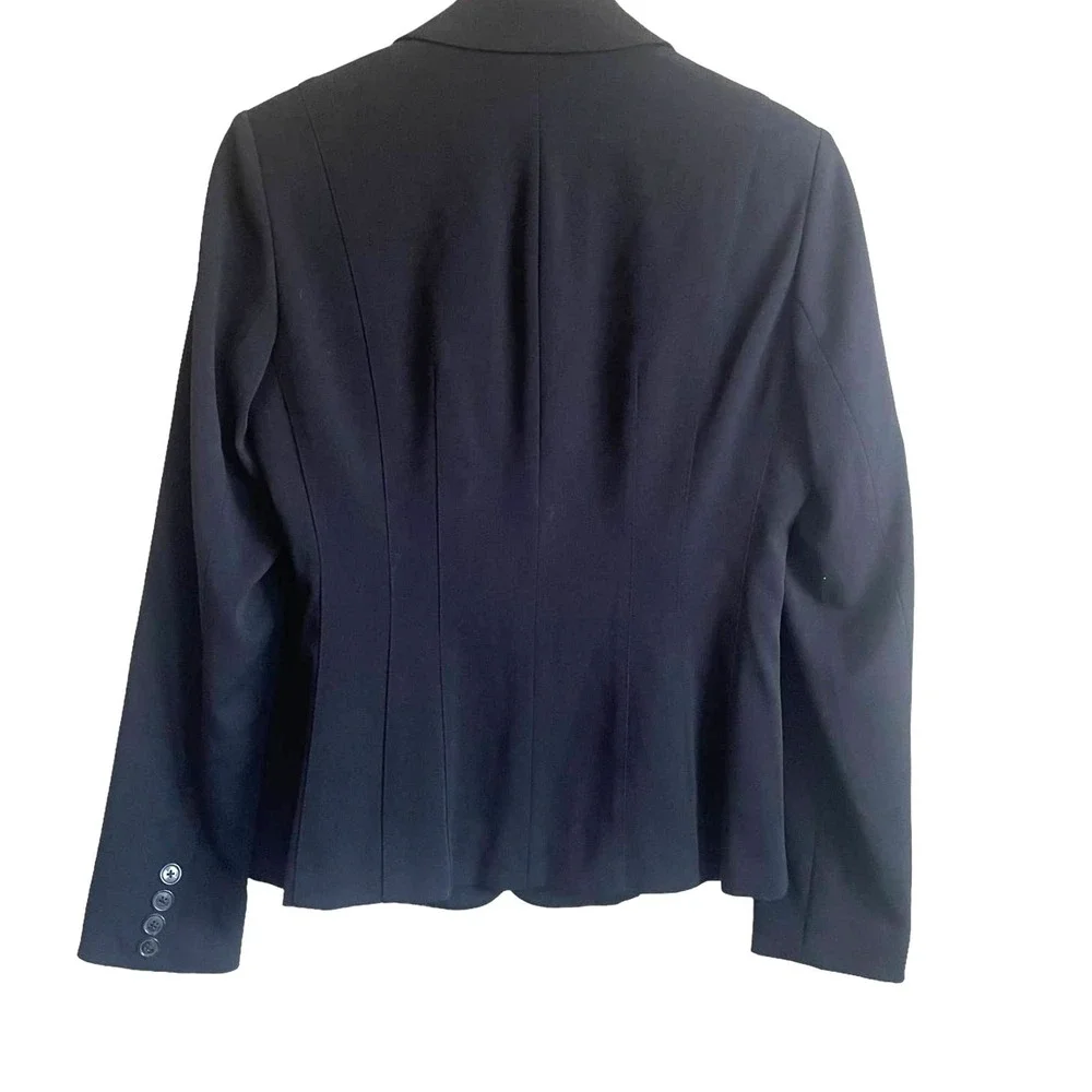Rafaella Women Tailored Blazer‎ 6 Black Minimalist Career Office Jacket Workwear